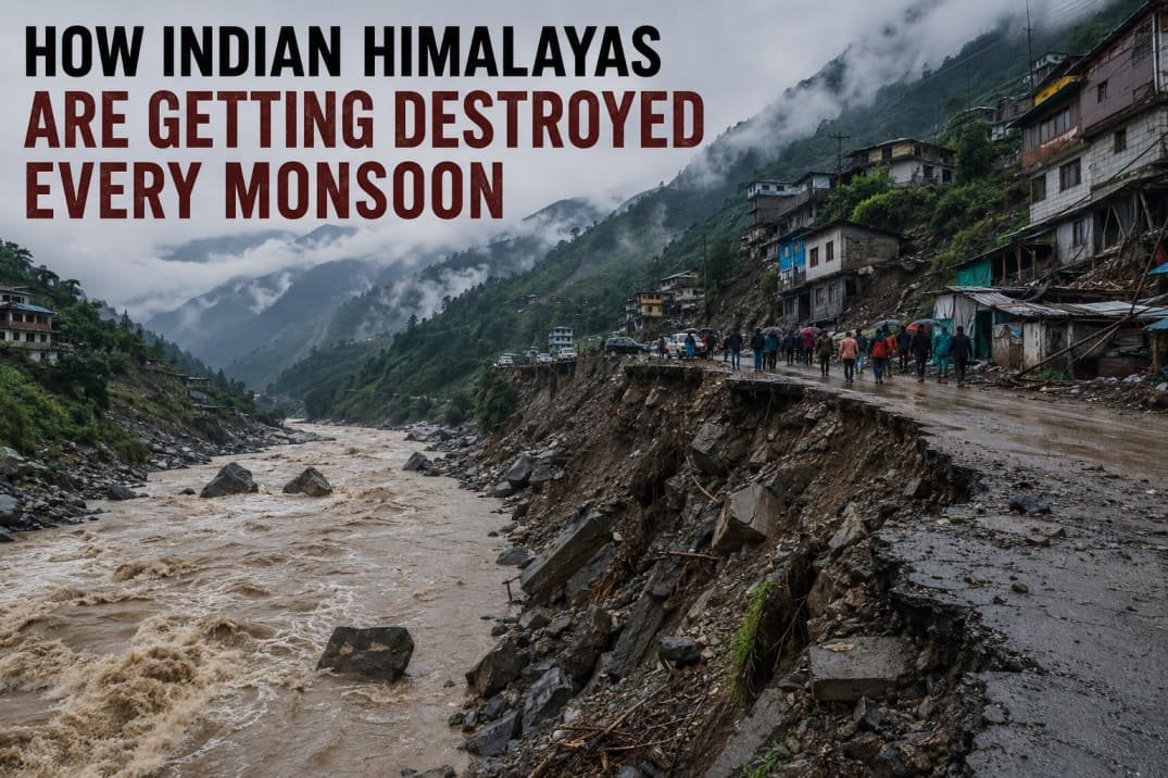 How Indian Himalayas are getting destroyed every monsoon due to landslides, floods, and climate change
