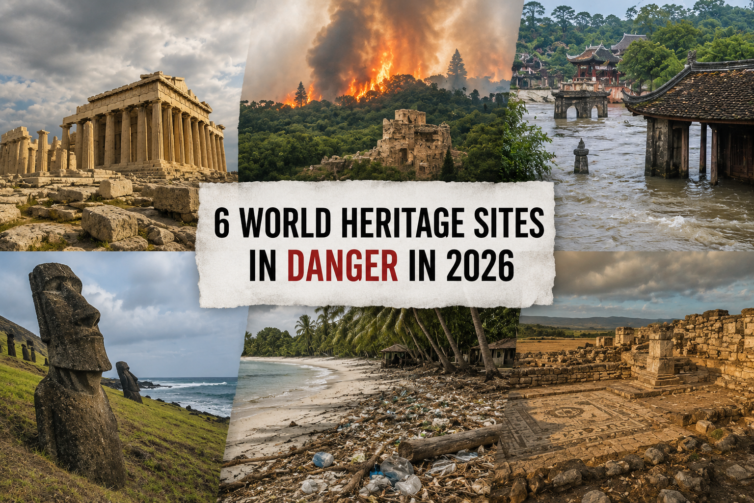 What Are the 6 World Heritage Sites in Danger Added in 2026?