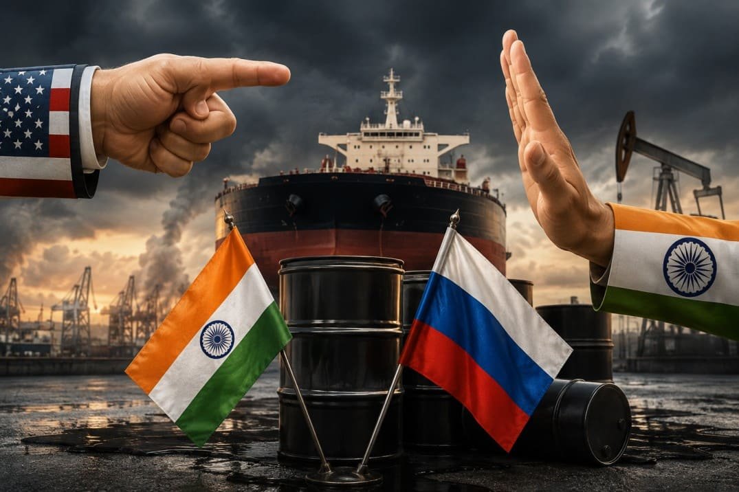 US Threatens 100% Tariffs Over India’s Russian Oil Imports